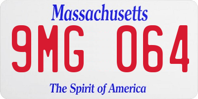 MA license plate 9MG064