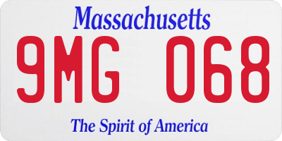 MA license plate 9MG068