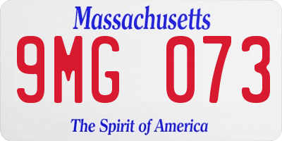 MA license plate 9MG073