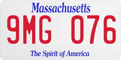 MA license plate 9MG076