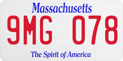 MA license plate 9MG078