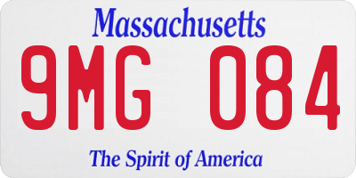 MA license plate 9MG084
