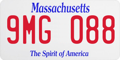 MA license plate 9MG088