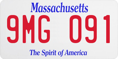 MA license plate 9MG091