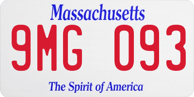 MA license plate 9MG093