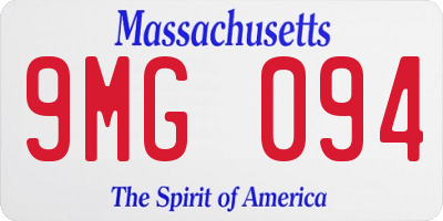 MA license plate 9MG094
