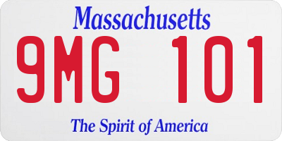 MA license plate 9MG101