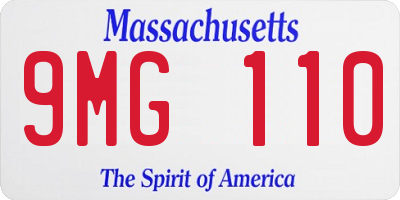 MA license plate 9MG110