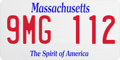 MA license plate 9MG112
