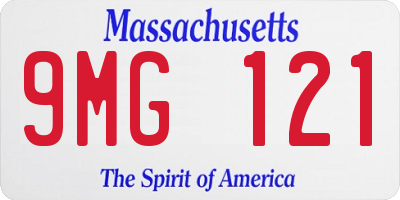MA license plate 9MG121