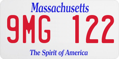 MA license plate 9MG122