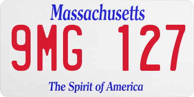 MA license plate 9MG127