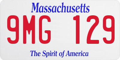 MA license plate 9MG129