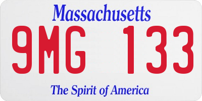 MA license plate 9MG133