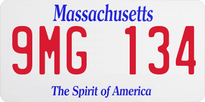 MA license plate 9MG134