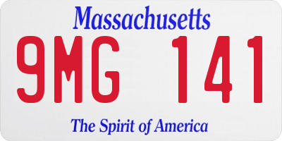 MA license plate 9MG141