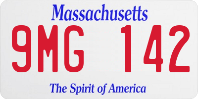 MA license plate 9MG142