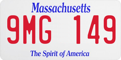 MA license plate 9MG149
