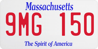 MA license plate 9MG150