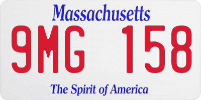 MA license plate 9MG158