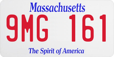 MA license plate 9MG161