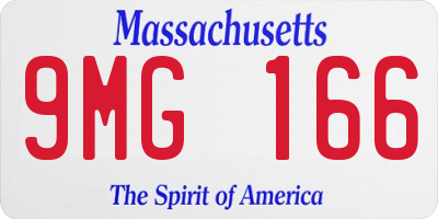 MA license plate 9MG166