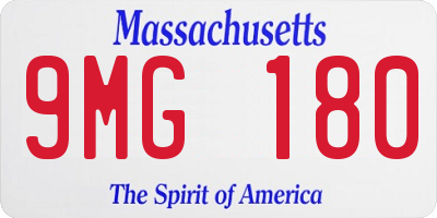 MA license plate 9MG180