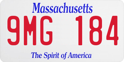 MA license plate 9MG184