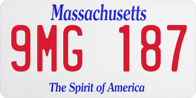 MA license plate 9MG187
