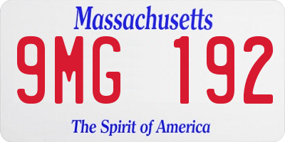 MA license plate 9MG192
