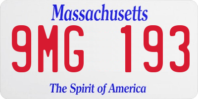 MA license plate 9MG193