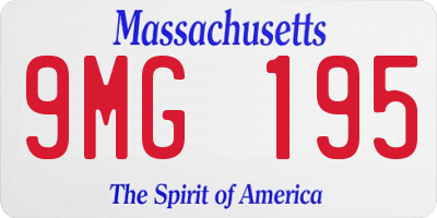MA license plate 9MG195