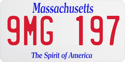 MA license plate 9MG197