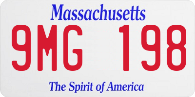 MA license plate 9MG198