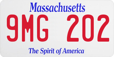 MA license plate 9MG202
