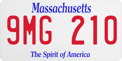 MA license plate 9MG210