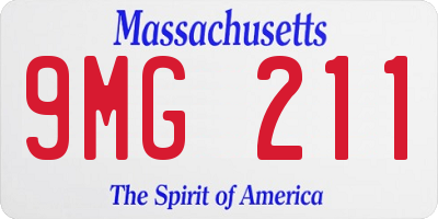 MA license plate 9MG211