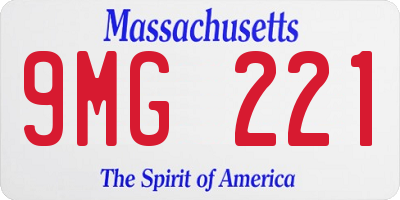 MA license plate 9MG221