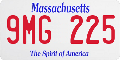 MA license plate 9MG225
