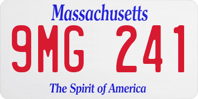 MA license plate 9MG241