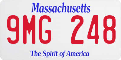 MA license plate 9MG248