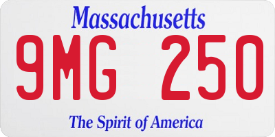 MA license plate 9MG250
