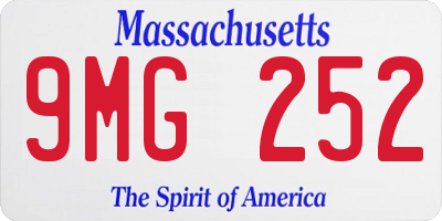 MA license plate 9MG252
