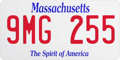 MA license plate 9MG255