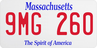 MA license plate 9MG260