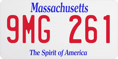 MA license plate 9MG261