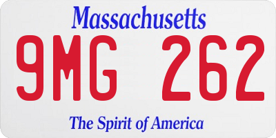 MA license plate 9MG262