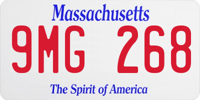 MA license plate 9MG268