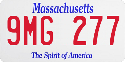 MA license plate 9MG277