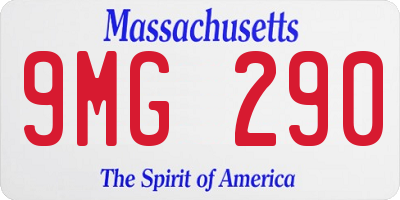 MA license plate 9MG290